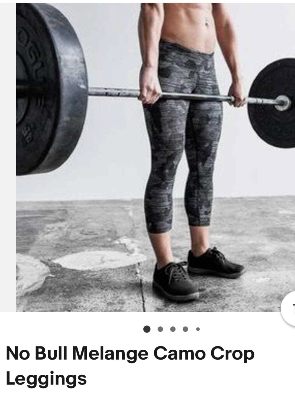 NOBULL Melange Camo Crop Leggings - Black and Gray